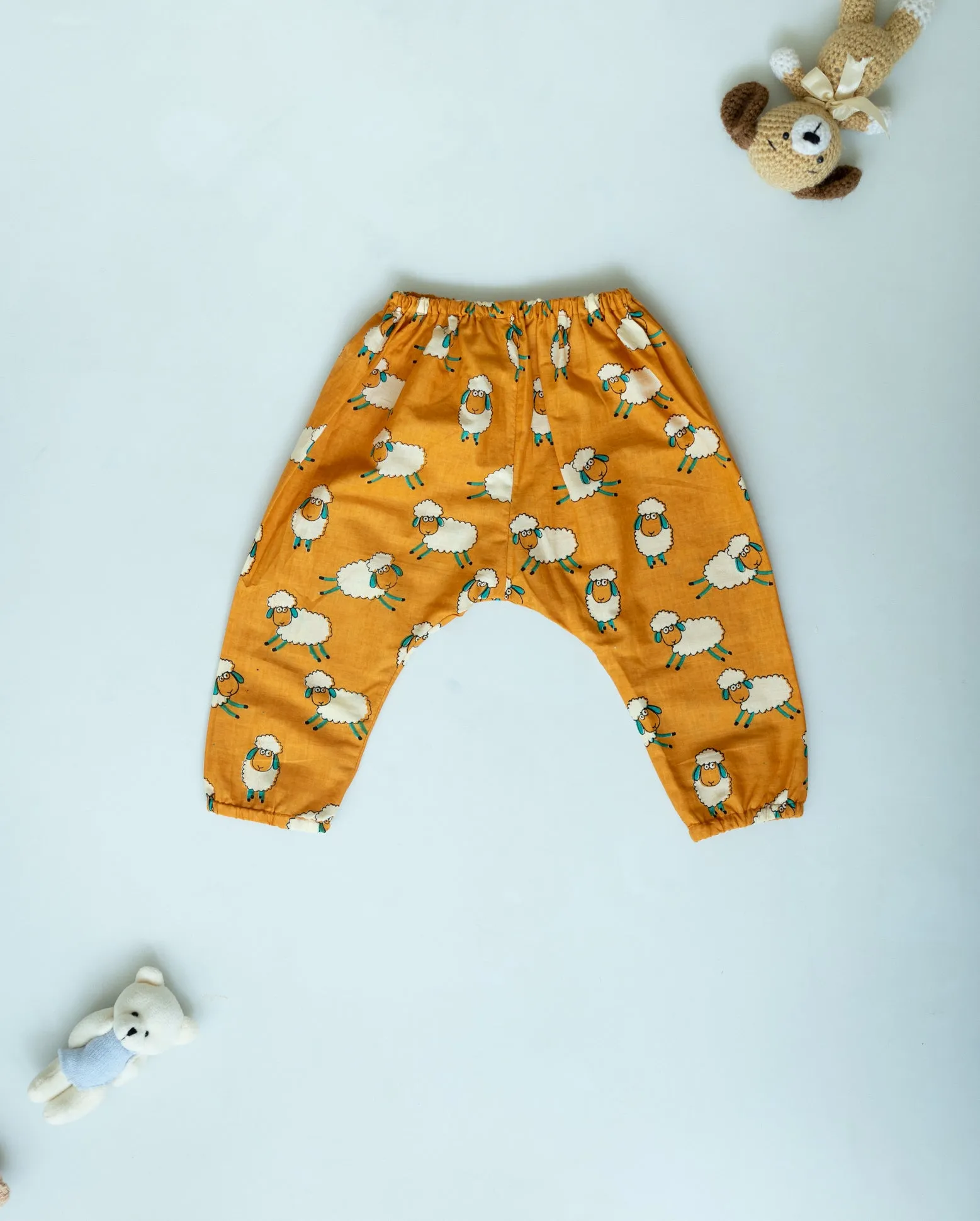 Unisex Newborn Jhabla Set -  Sheep Print   (3-6 Months)