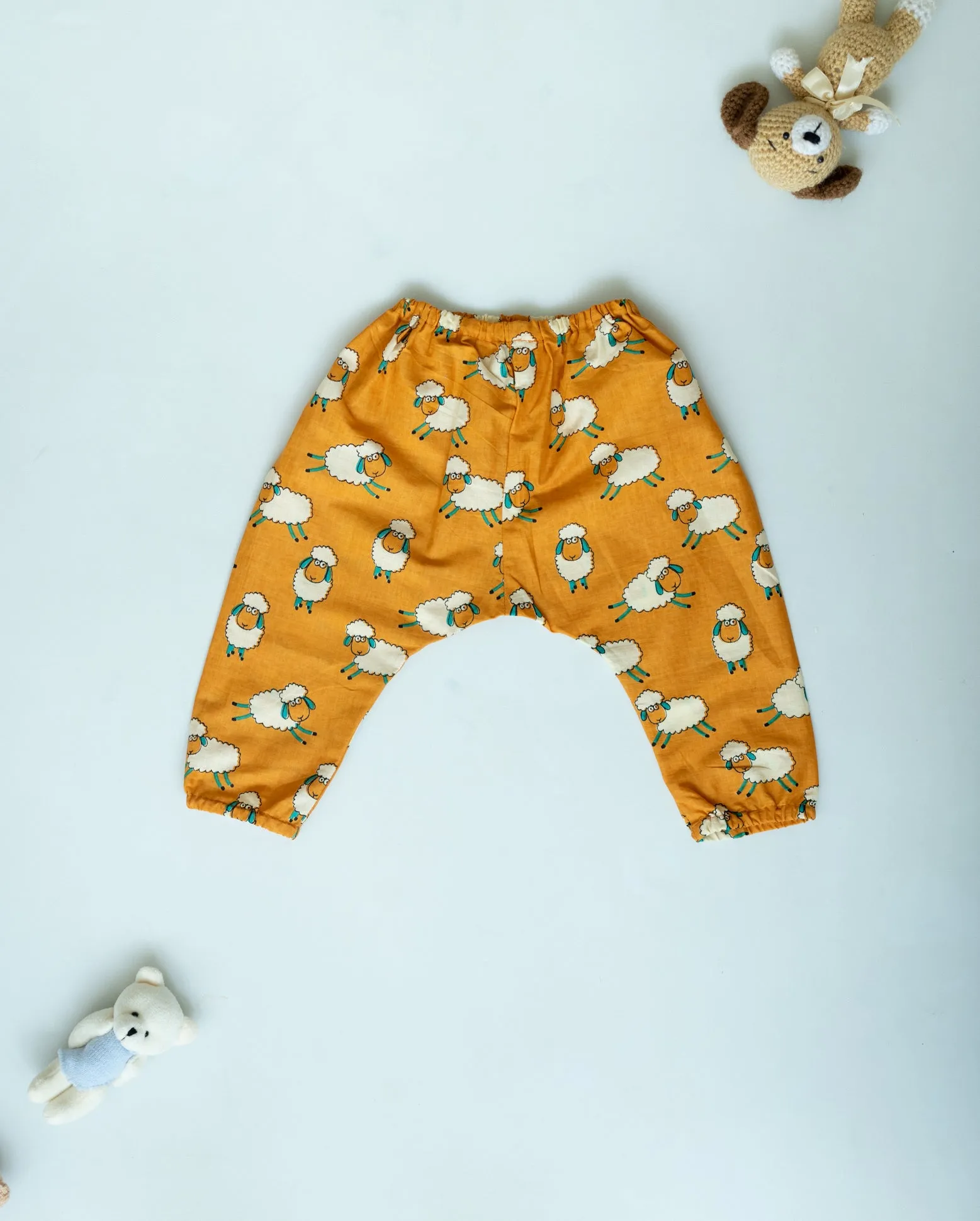 Unisex Newborn Jhabla Set -  Sheep Print   (3-6 Months)