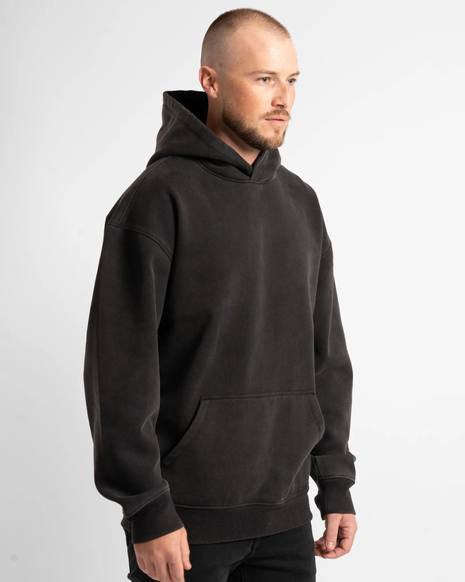 Unisex Oversized Hoodie - Washed Black