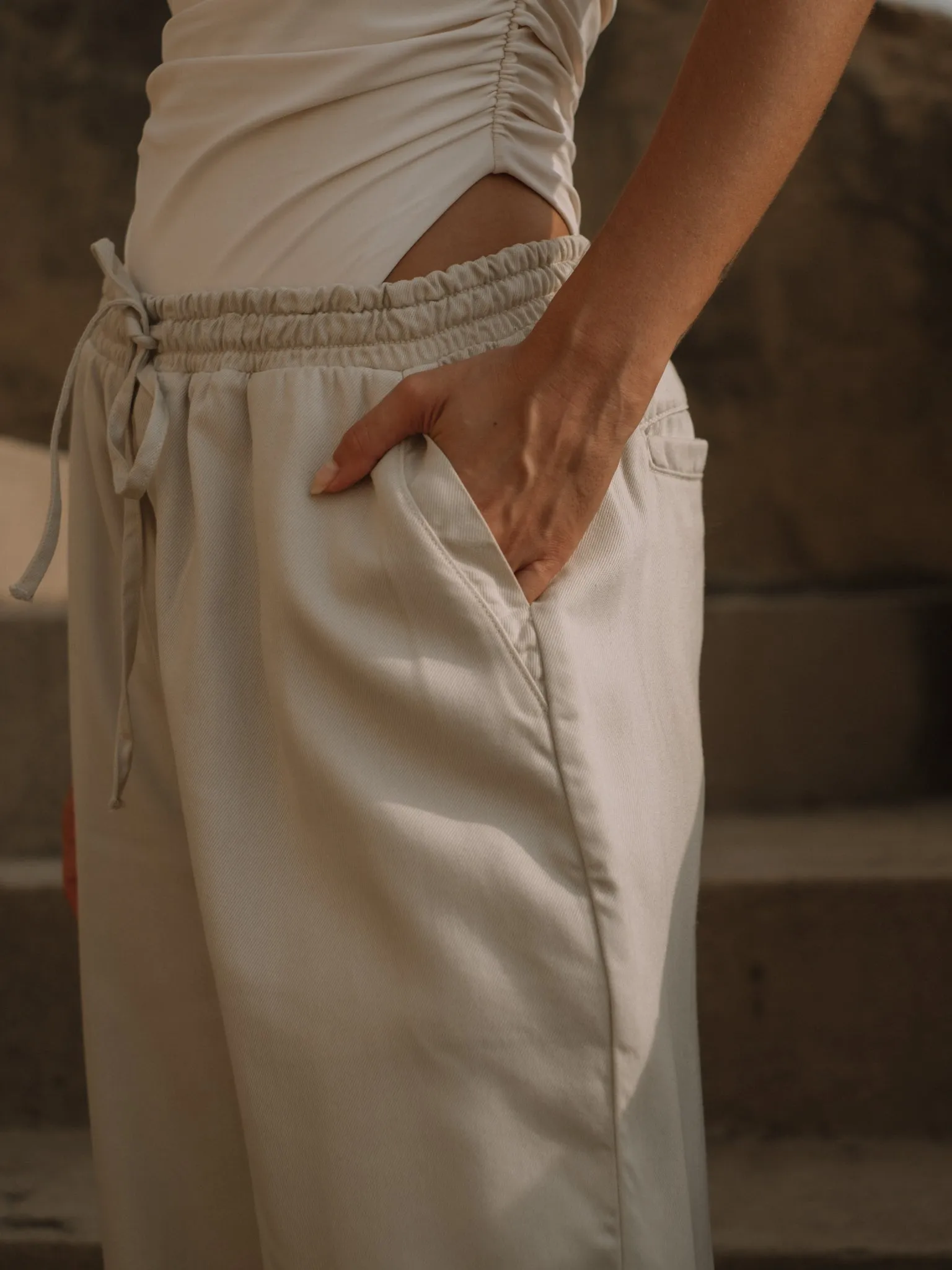 UNISEX SUMMER TROUSER - CREAMY