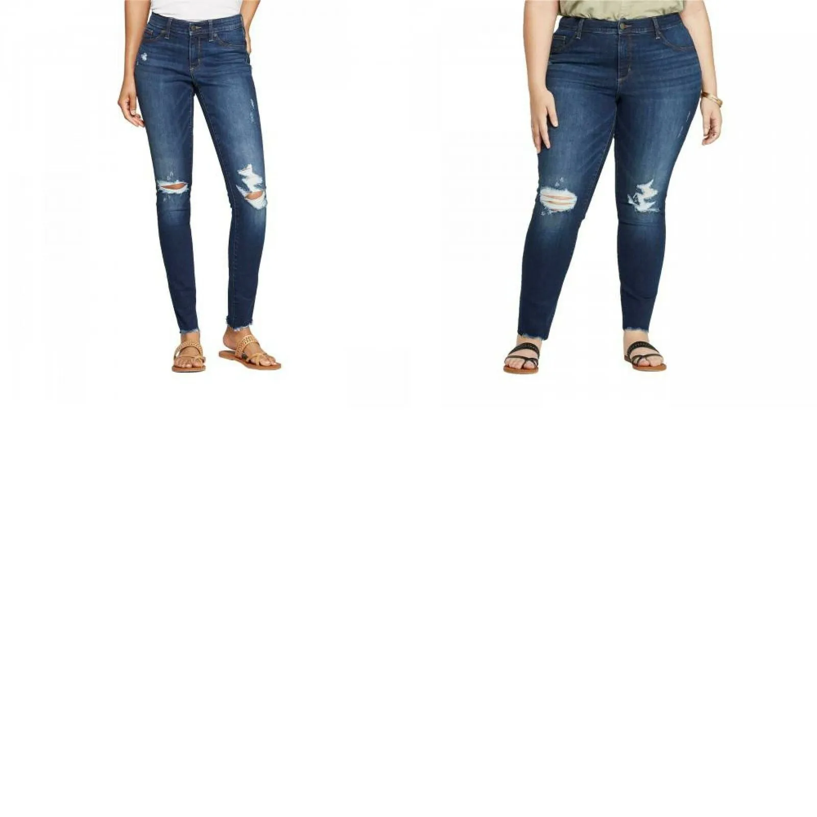 Universal Thread Women's Mid Rise Distressed Jeggings