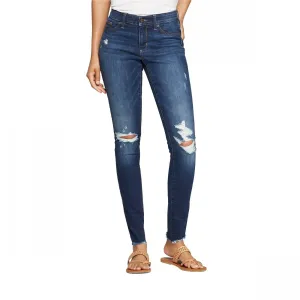 Universal Thread Women's Mid Rise Distressed Jeggings