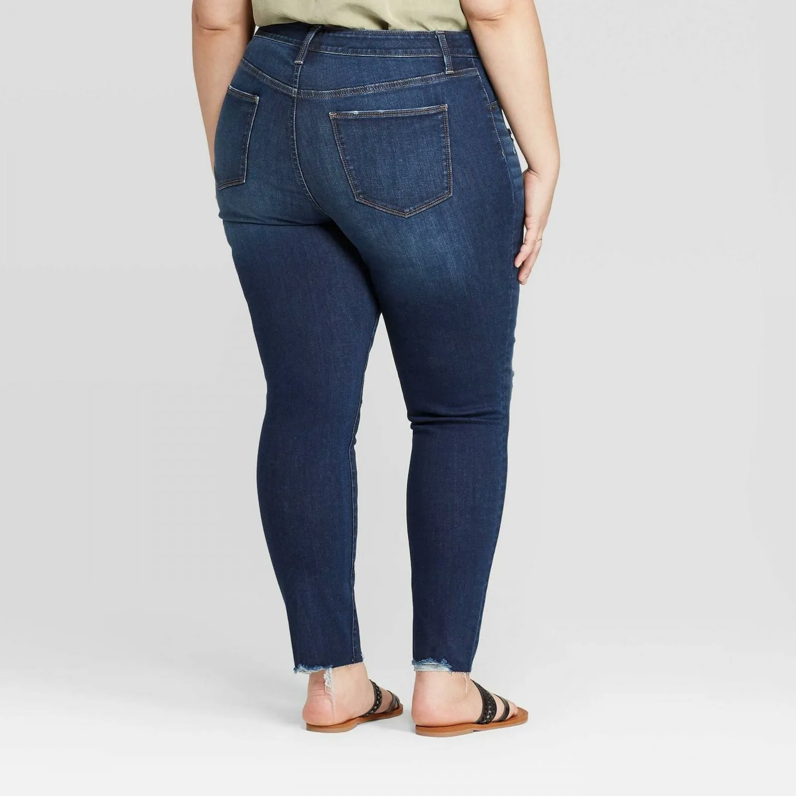 Universal Thread Women's Mid Rise Distressed Jeggings