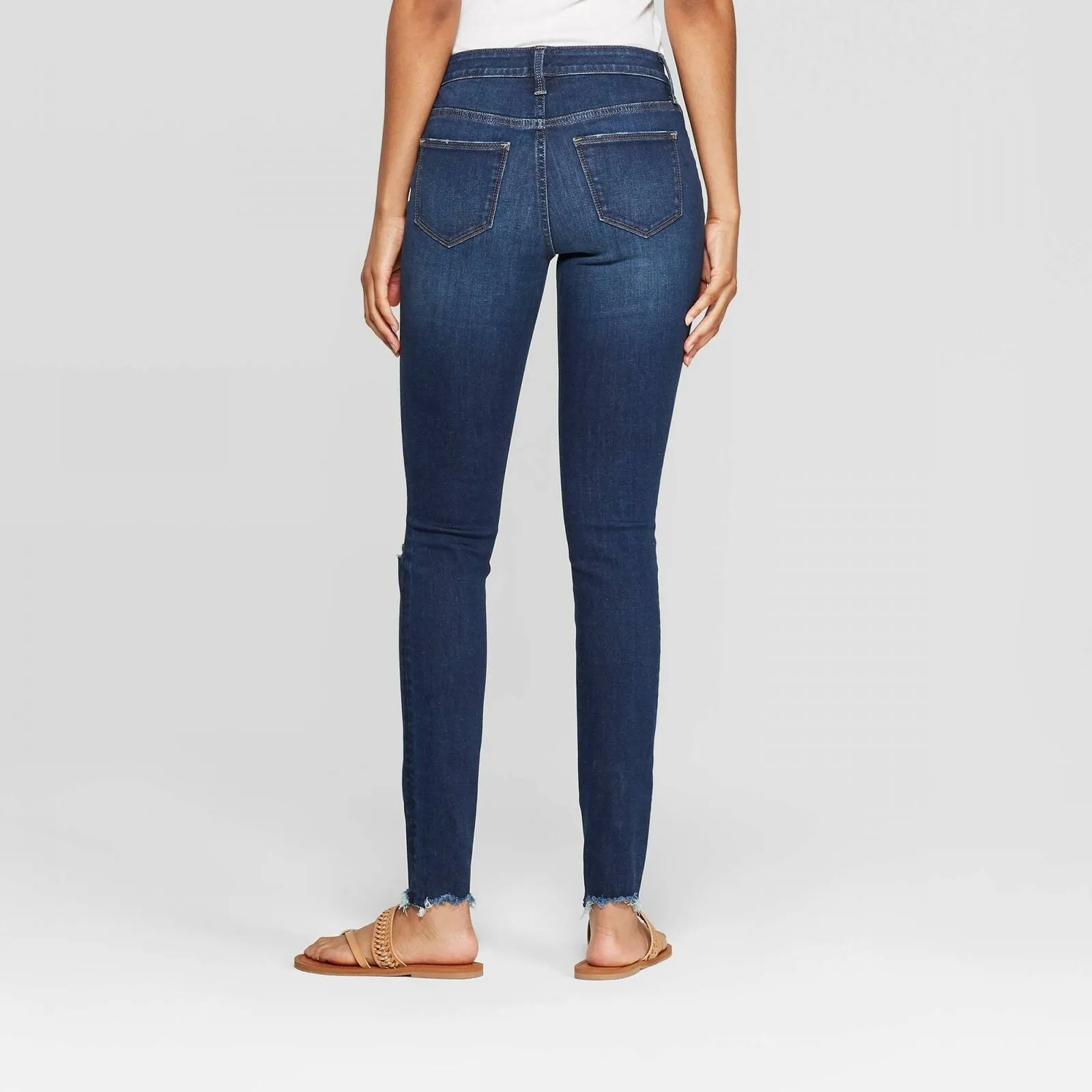 Universal Thread Women's Mid Rise Distressed Jeggings