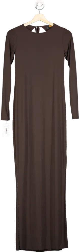 Urban Outfitters Brown ribbed jersey Maxi Dress SIZE M