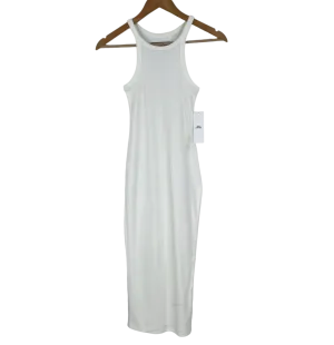 Urban Outfitters White Ribbed Sleeveless Dress UK 16