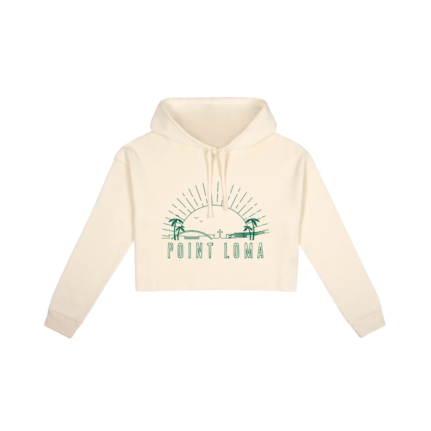 USCAPE Point Loma Adventurer Crop Hoodie, Bone