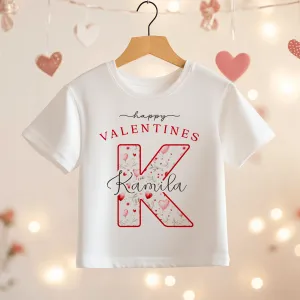 Valentines Day Pattern Personalised Toddler & Kids T Shirt