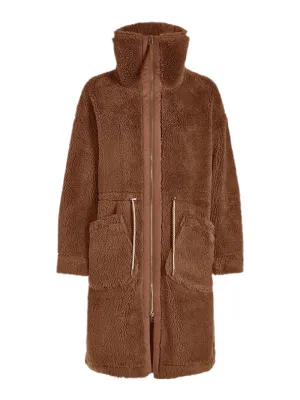 Varley Logan Sherpa Coat in Pecan Pie