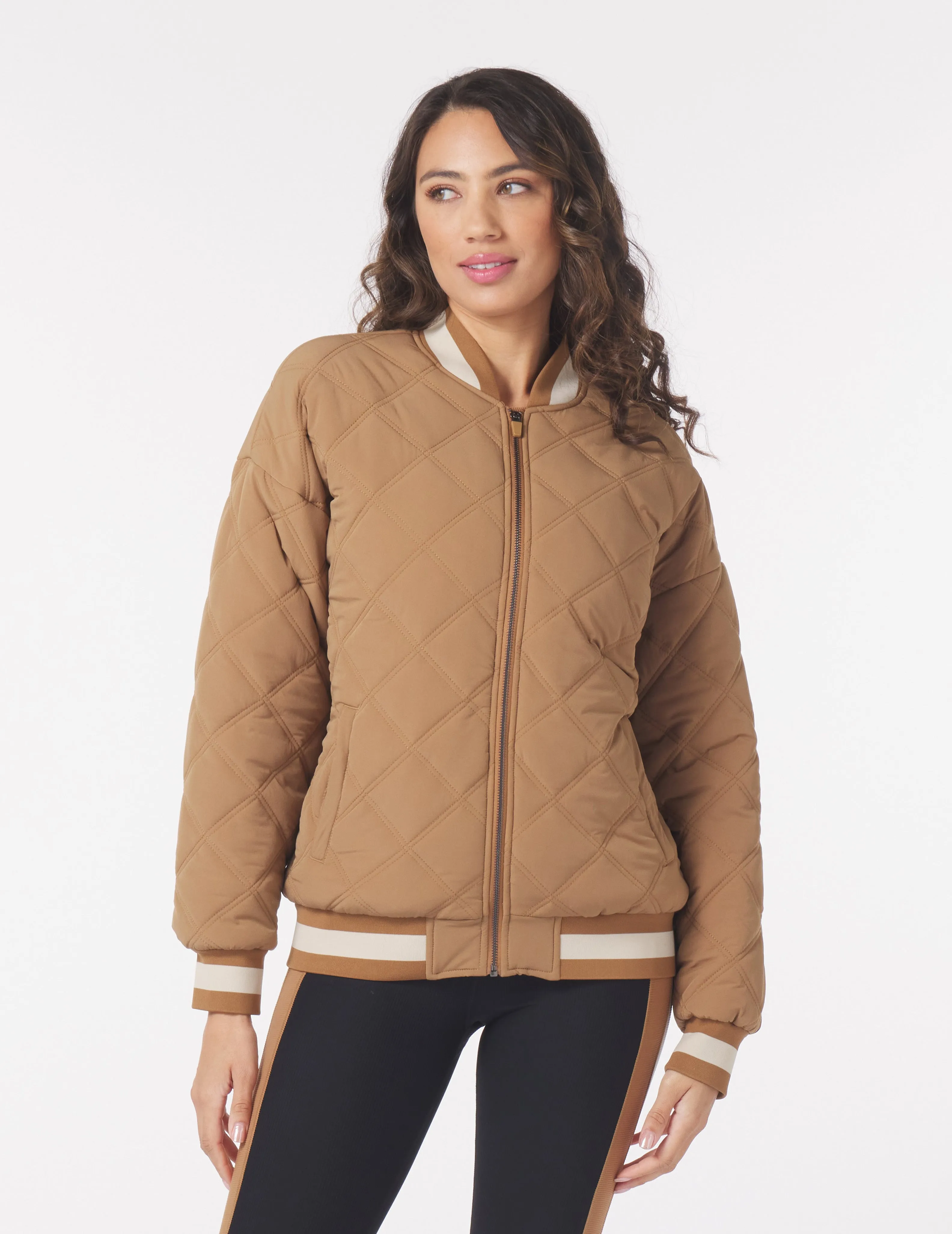 Varsity Jacket: Almond/Oatmilk