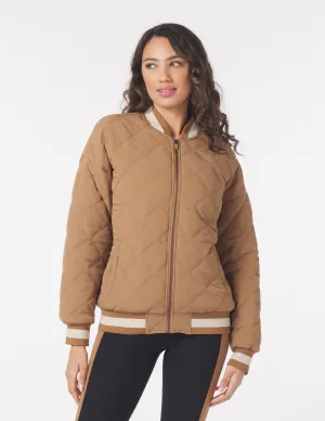 Varsity Jacket: Almond/Oatmilk