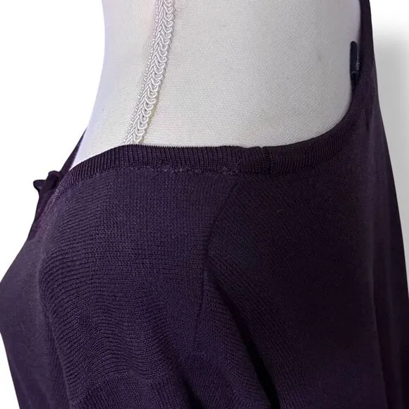 Venezia Jeans Vintage Eggplant Purple Tunic Sweater Scoop Neck Sz 22/24 3X