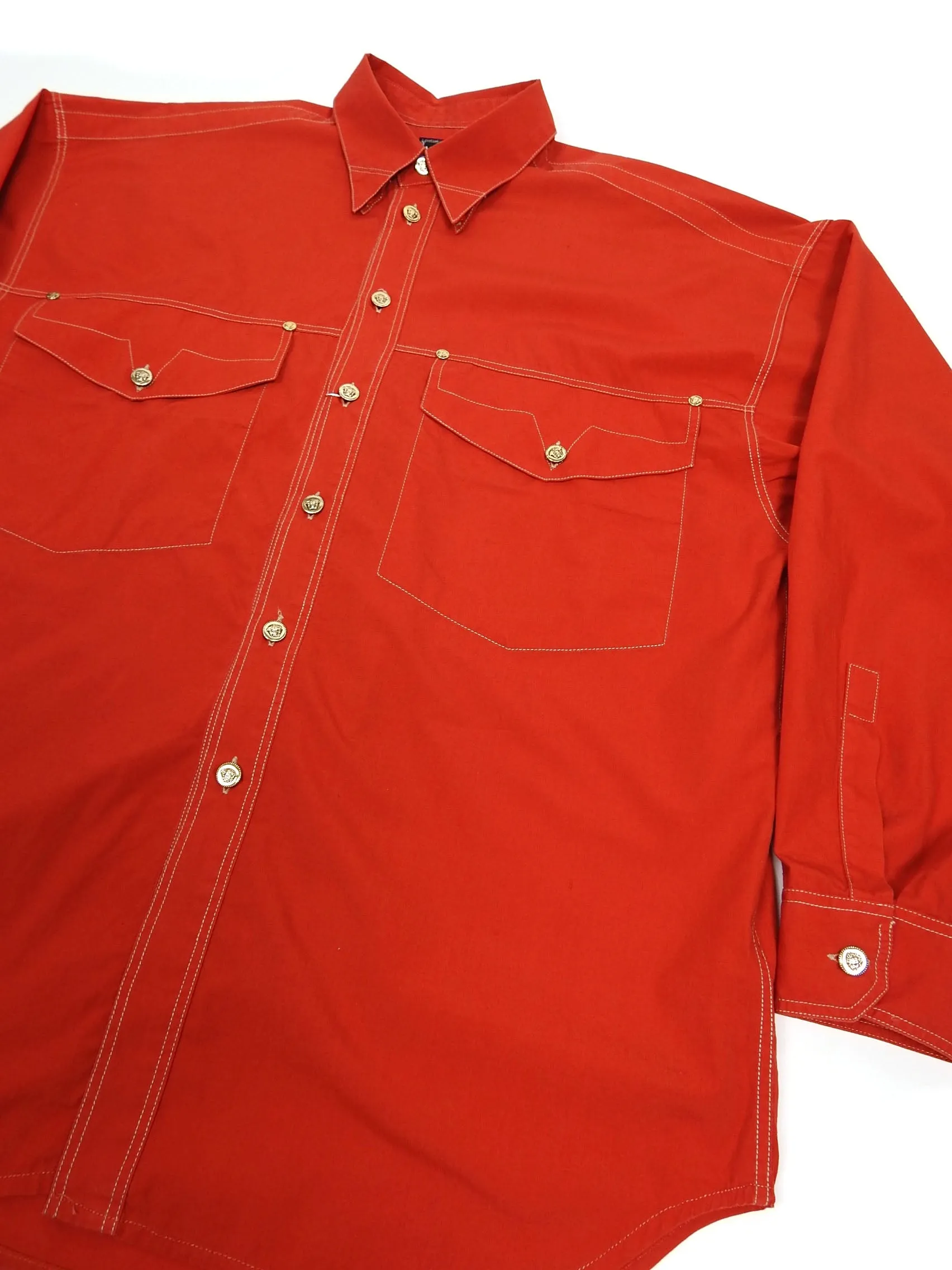 Versace Jeans Couture Oversized Red Shirt Size Medium