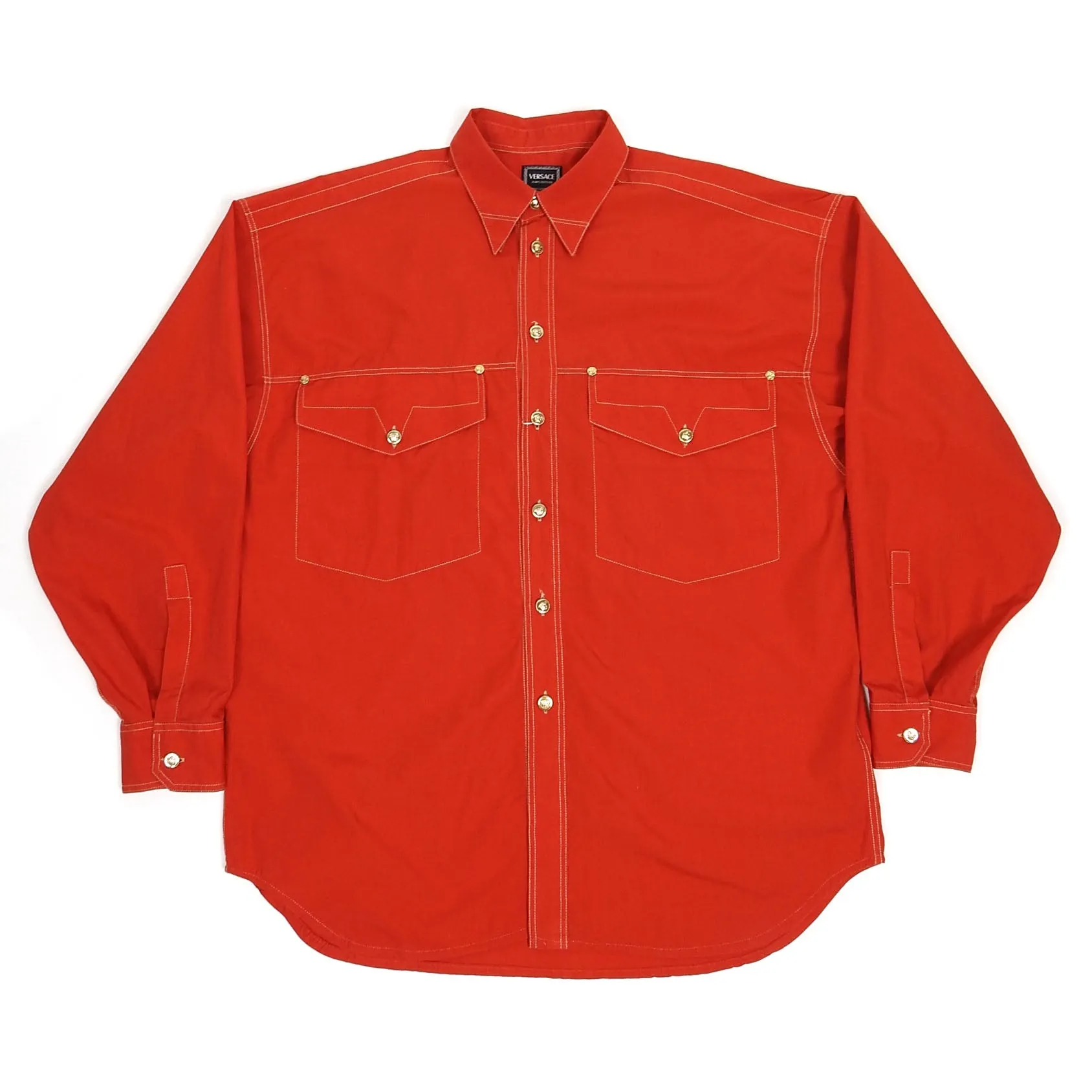 Versace Jeans Couture Oversized Red Shirt Size Medium