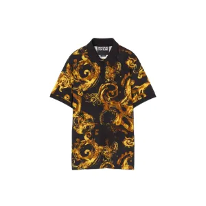 VERSACE JEANS COUTURE WATERCOLOUR COUTURE POLO SHIRT