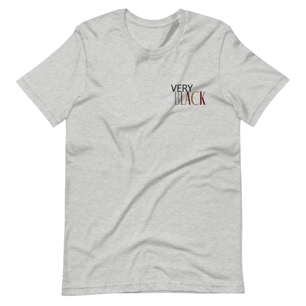 Very Black Embroidered Unisex Tee