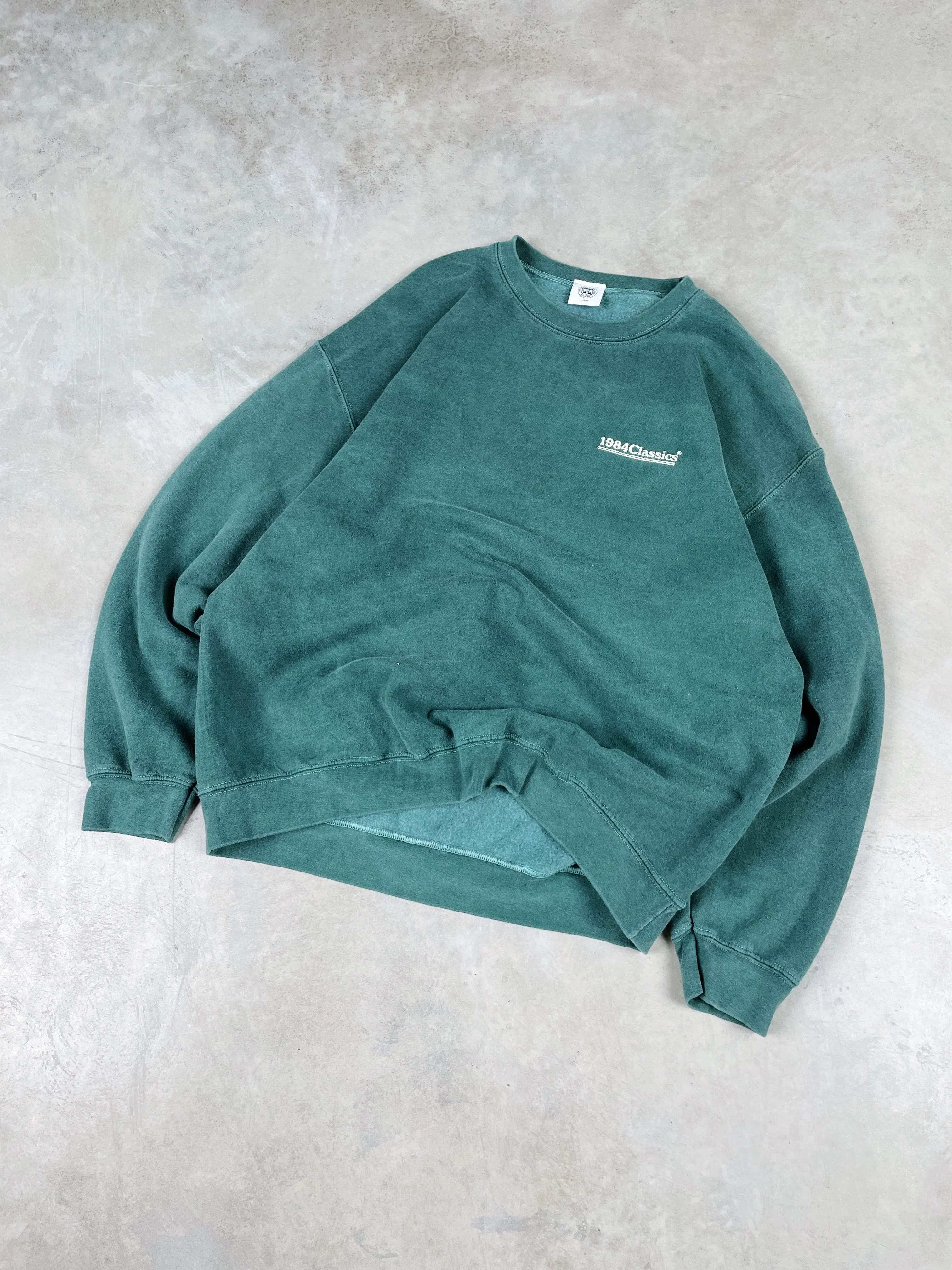 Vice 84 'Classics' Vintage Washed Sweater - Forest