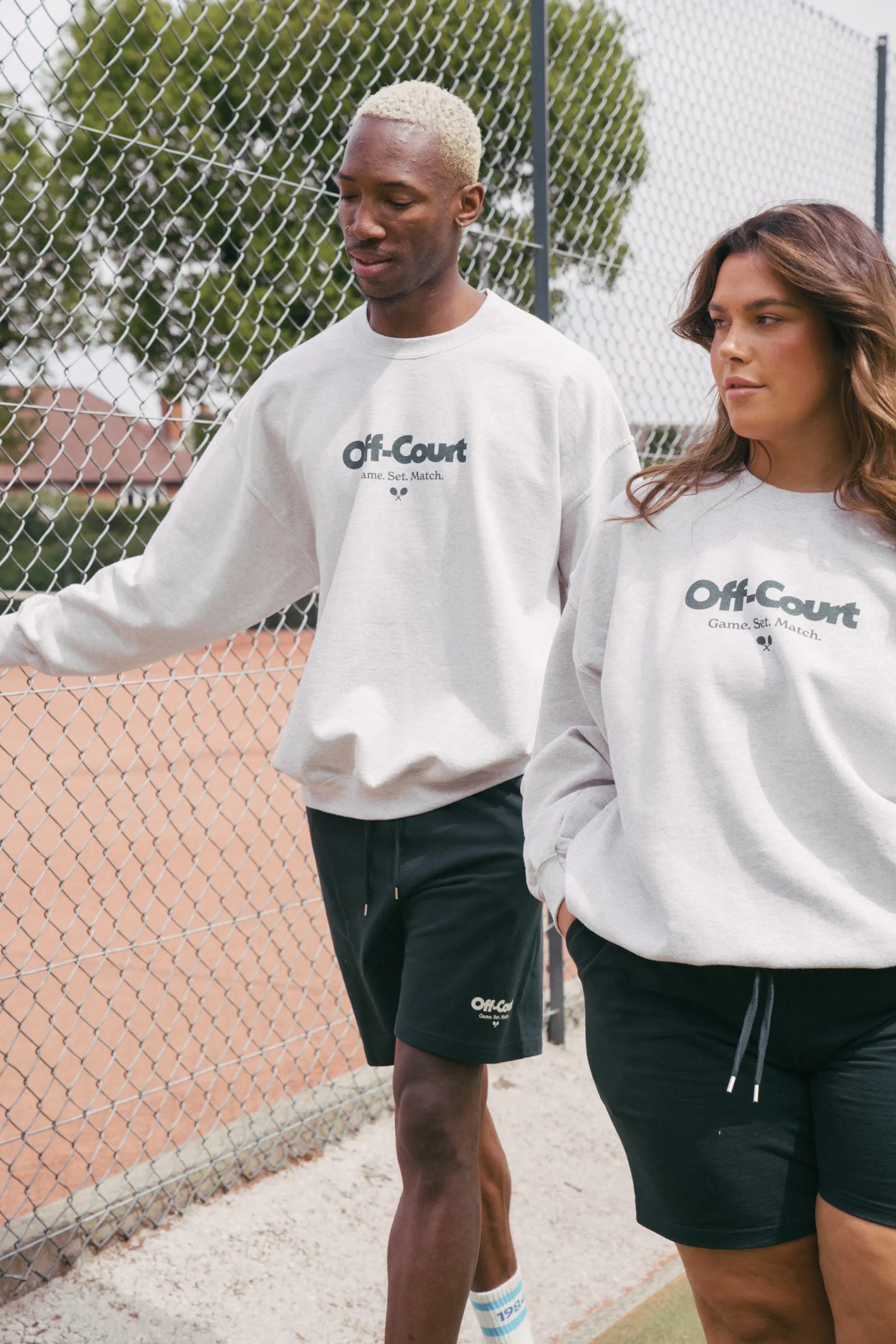 Vice 84 'Off-Court GSM' Vintage Washed Sweater - Cream