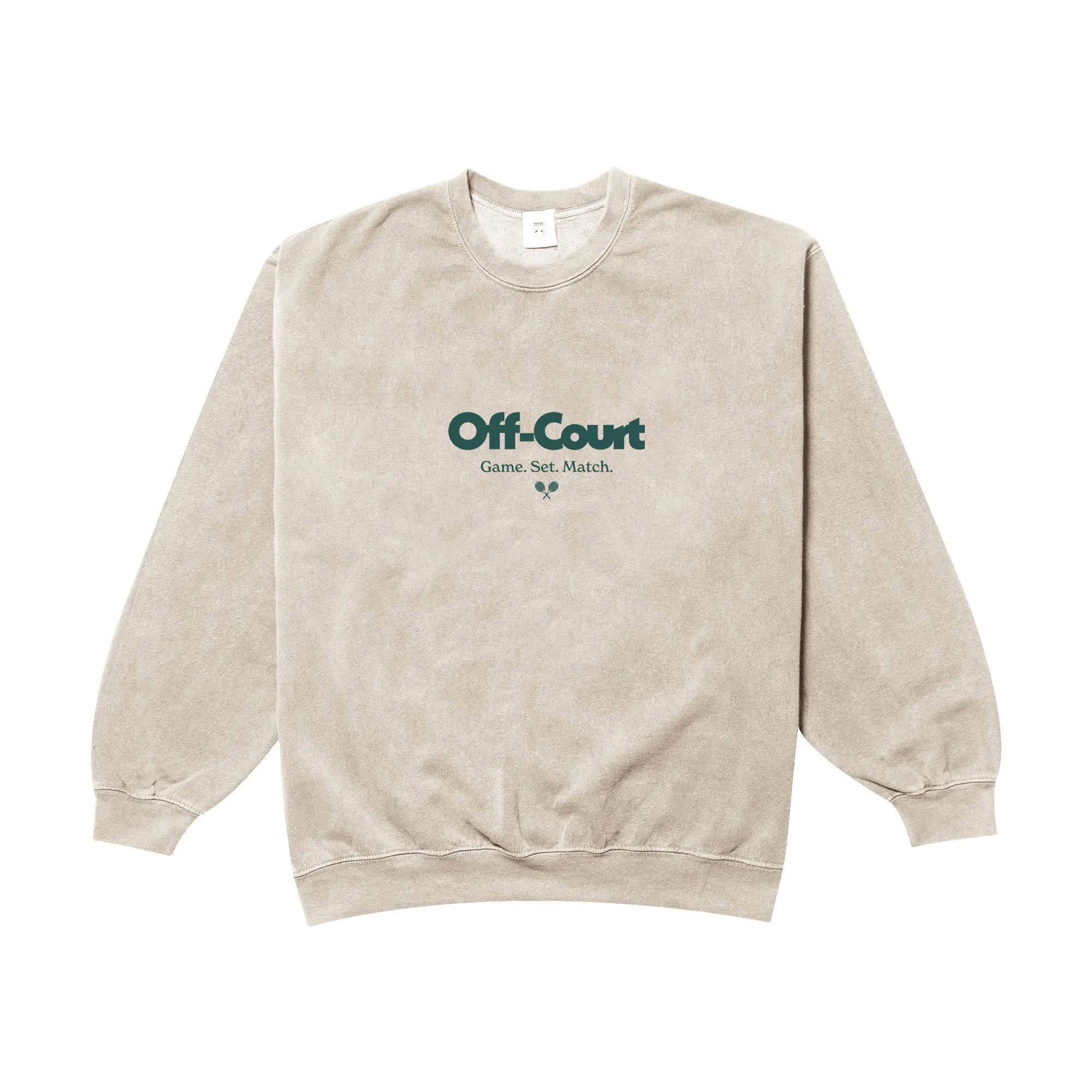 Vice 84 'Off-Court GSM' Vintage Washed Sweater - Cream