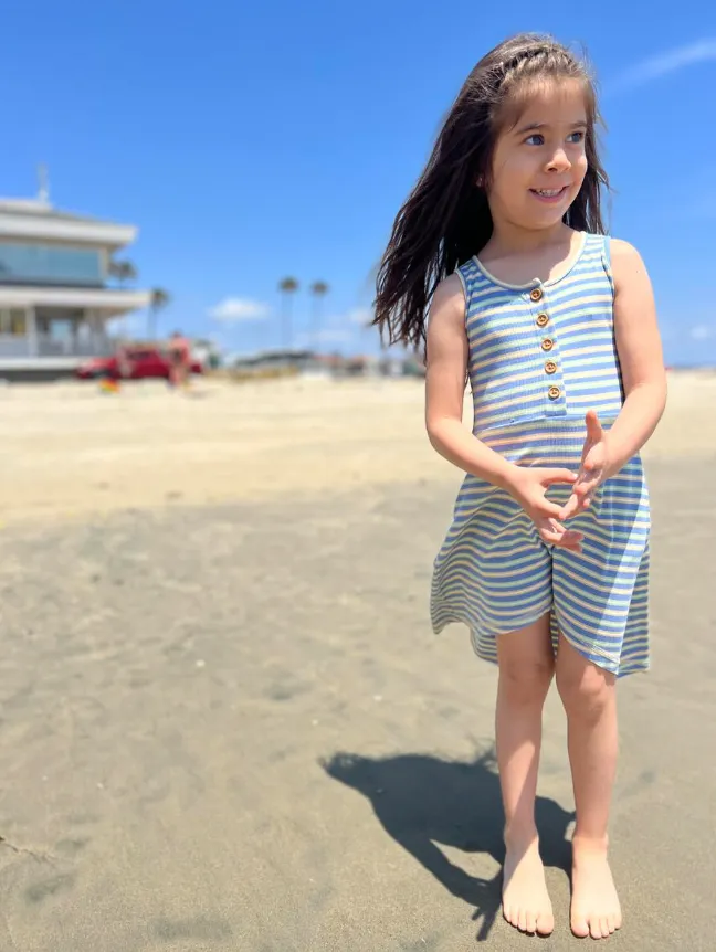 Vignette Daphne Blue Stripe Dress