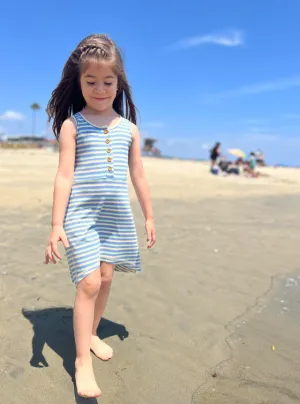 Vignette Daphne Blue Stripe Dress