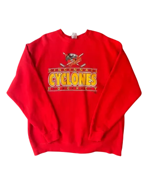 Vintage ECHL Cincinnati Cyclones Crew Neck Jumper Size XXL