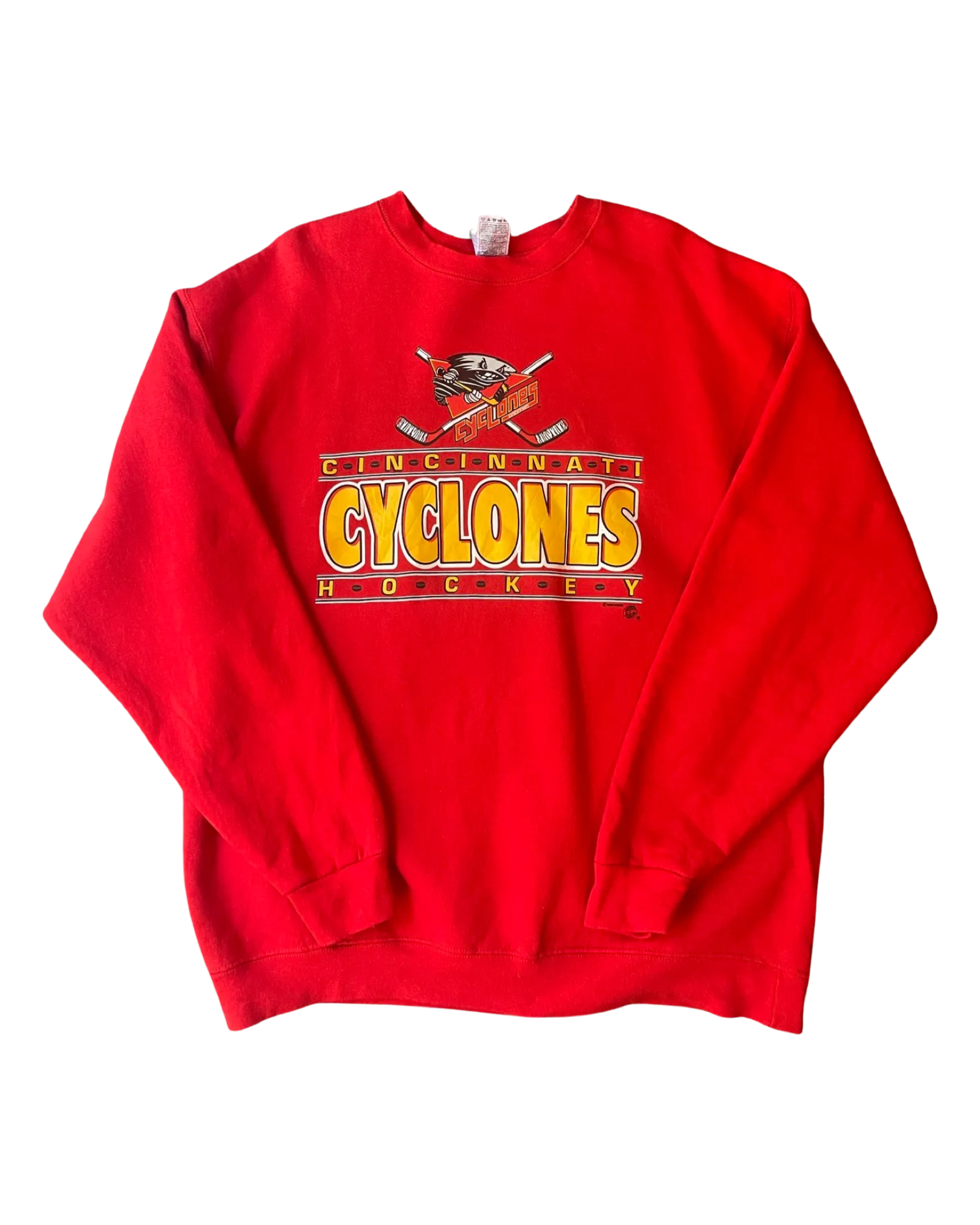 Vintage ECHL Cincinnati Cyclones Crew Neck Jumper Size XXL