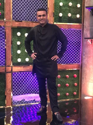 Virendra Sehwag In Our - Black Kurta set