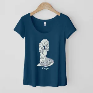 Virgo Zodiac Symbol: The Maiden - Women’s Flex Scoop Neck Tee