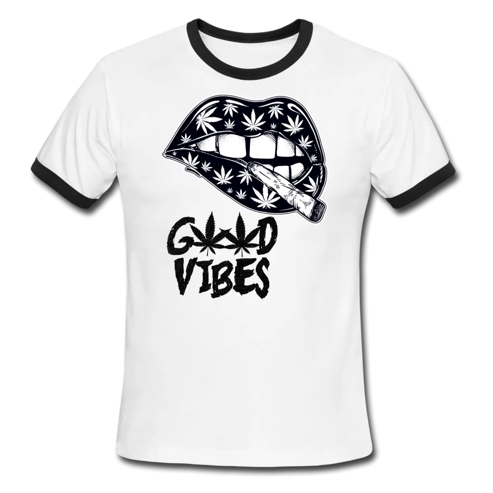 Weed Good Vibes Men's Ringer T-Shirt