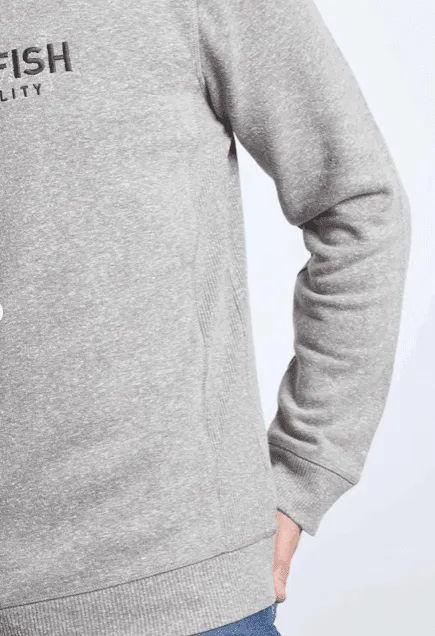 Weird Fish Larkspur Recycled Organic Snow Marl Sweatshirt Grey