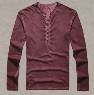 West Louis™ Designer Cotton Vintage Henry T Shirts