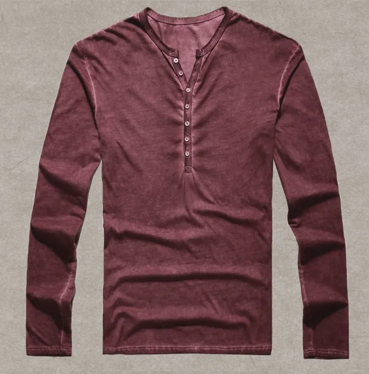 West Louis™ Designer Cotton Vintage Henry T Shirts