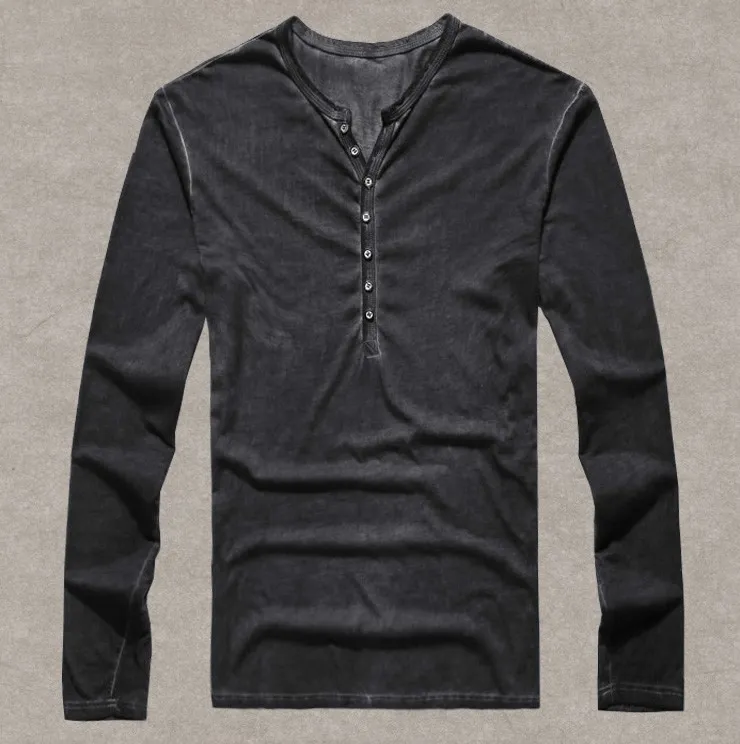 West Louis™ Designer Cotton Vintage Henry T Shirts