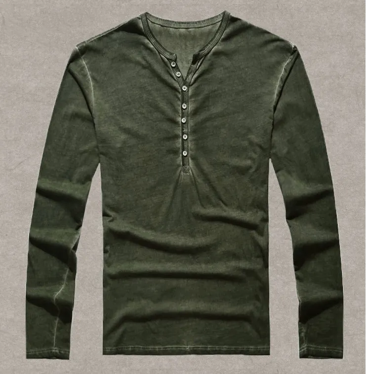 West Louis™ Designer Cotton Vintage Henry T Shirts