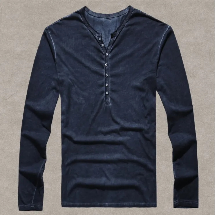 West Louis™ Designer Cotton Vintage Henry T Shirts