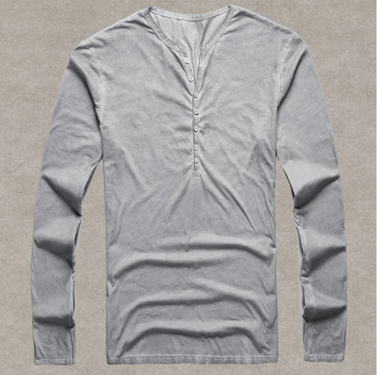 West Louis™ Designer Cotton Vintage Henry T Shirts