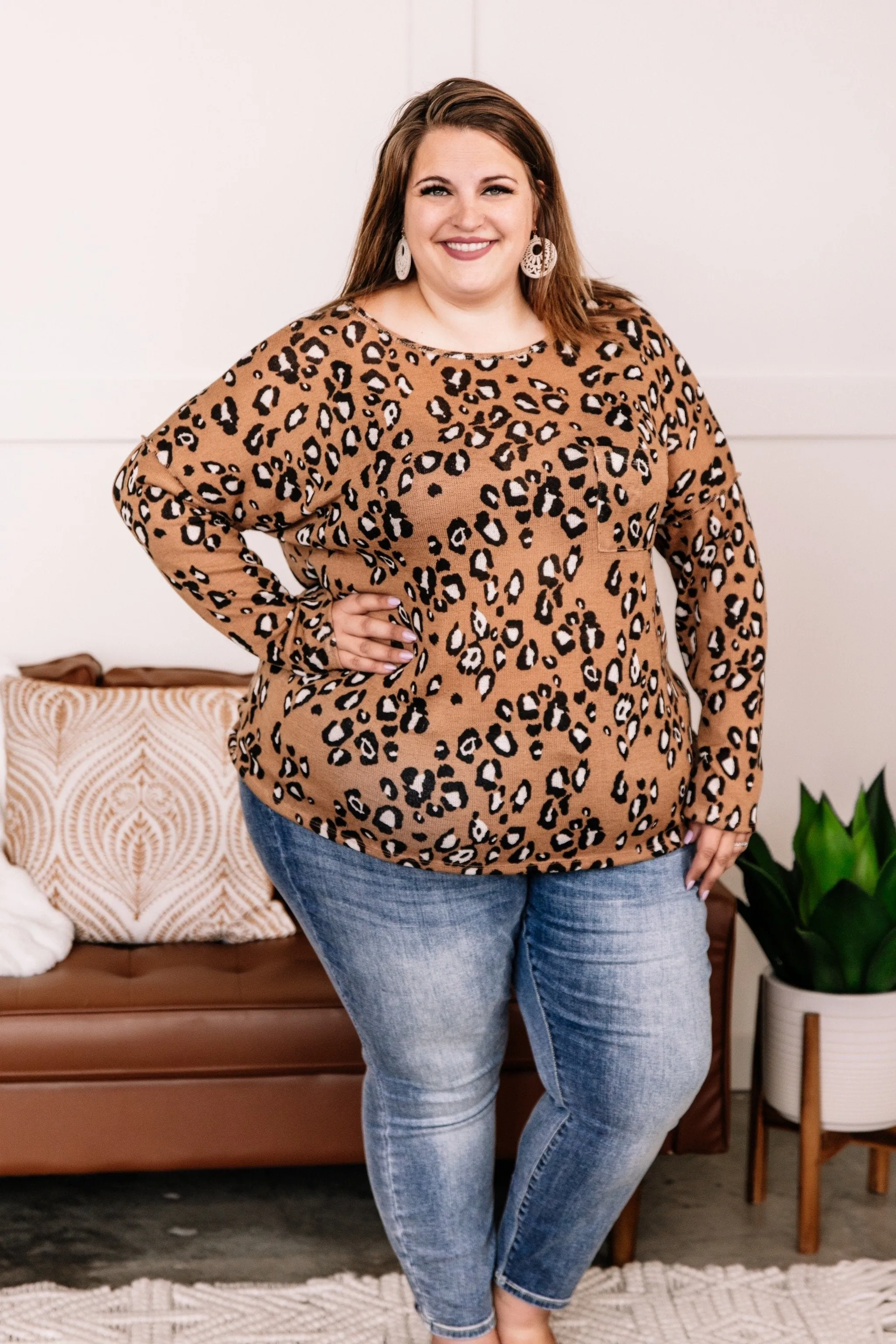 When You Know, You Know Mocha Leopard Knit Top