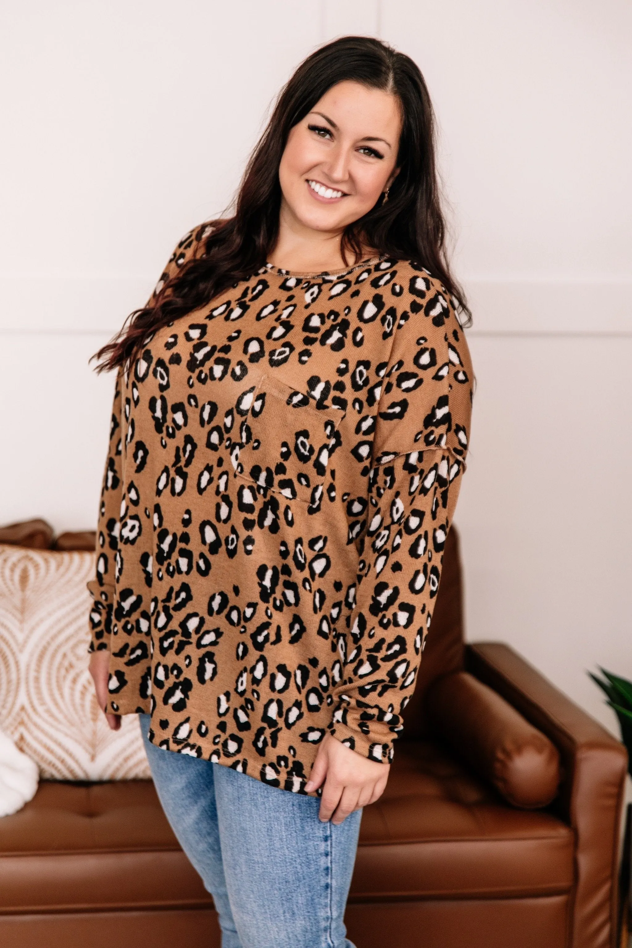 When You Know, You Know Mocha Leopard Knit Top