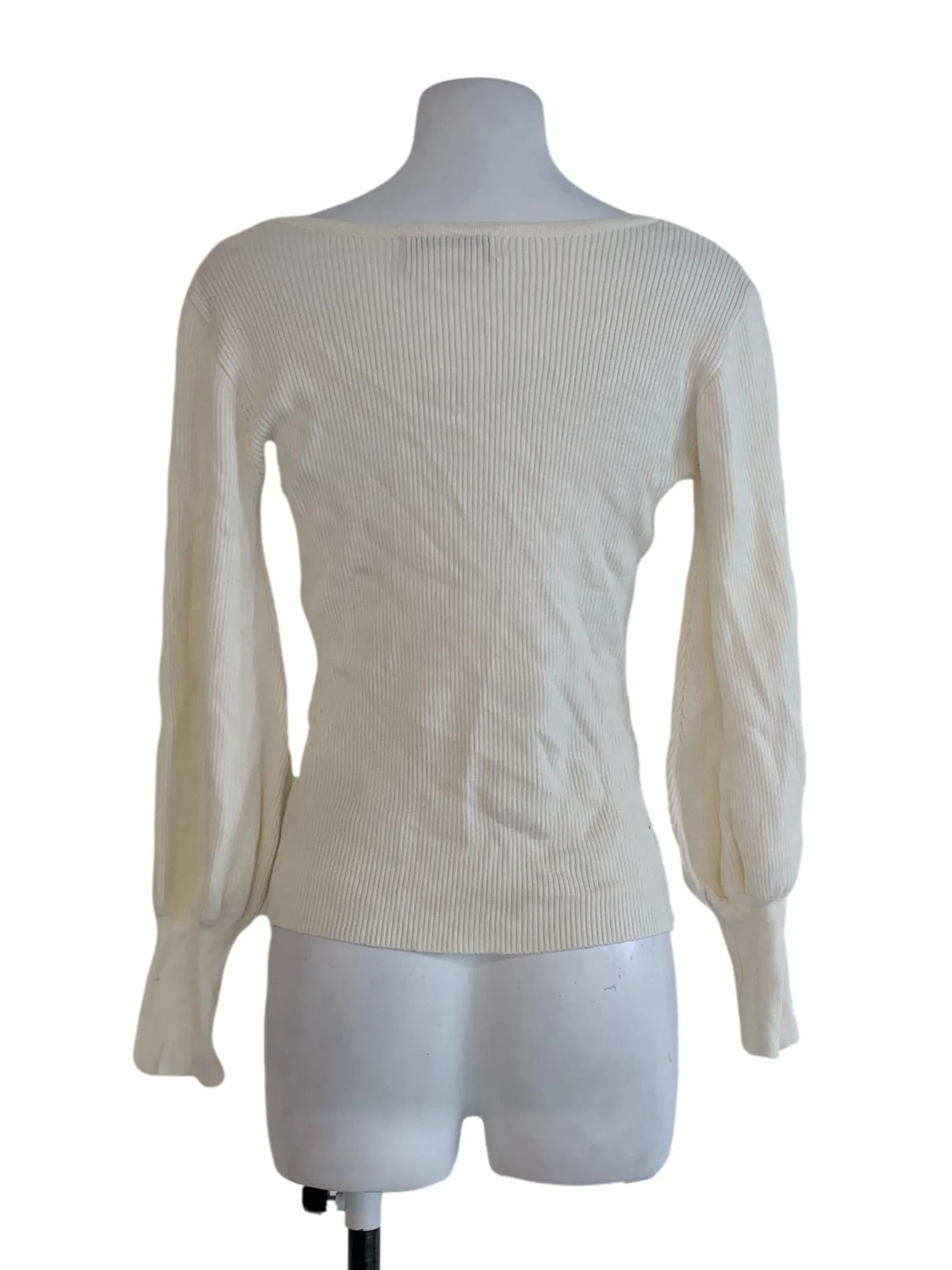 White Pencil Stripe Blouse