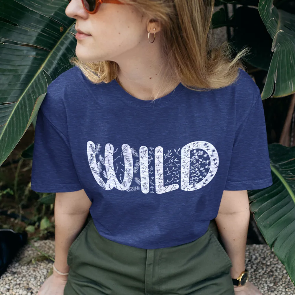 Wild Flora T-Shirt  |  Heather Navy