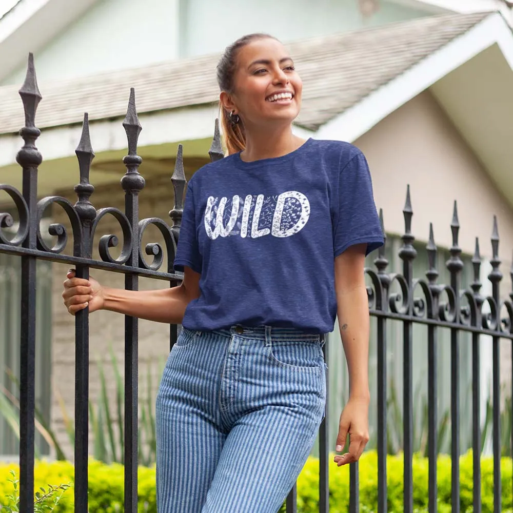 Wild Flora T-Shirt  |  Heather Navy