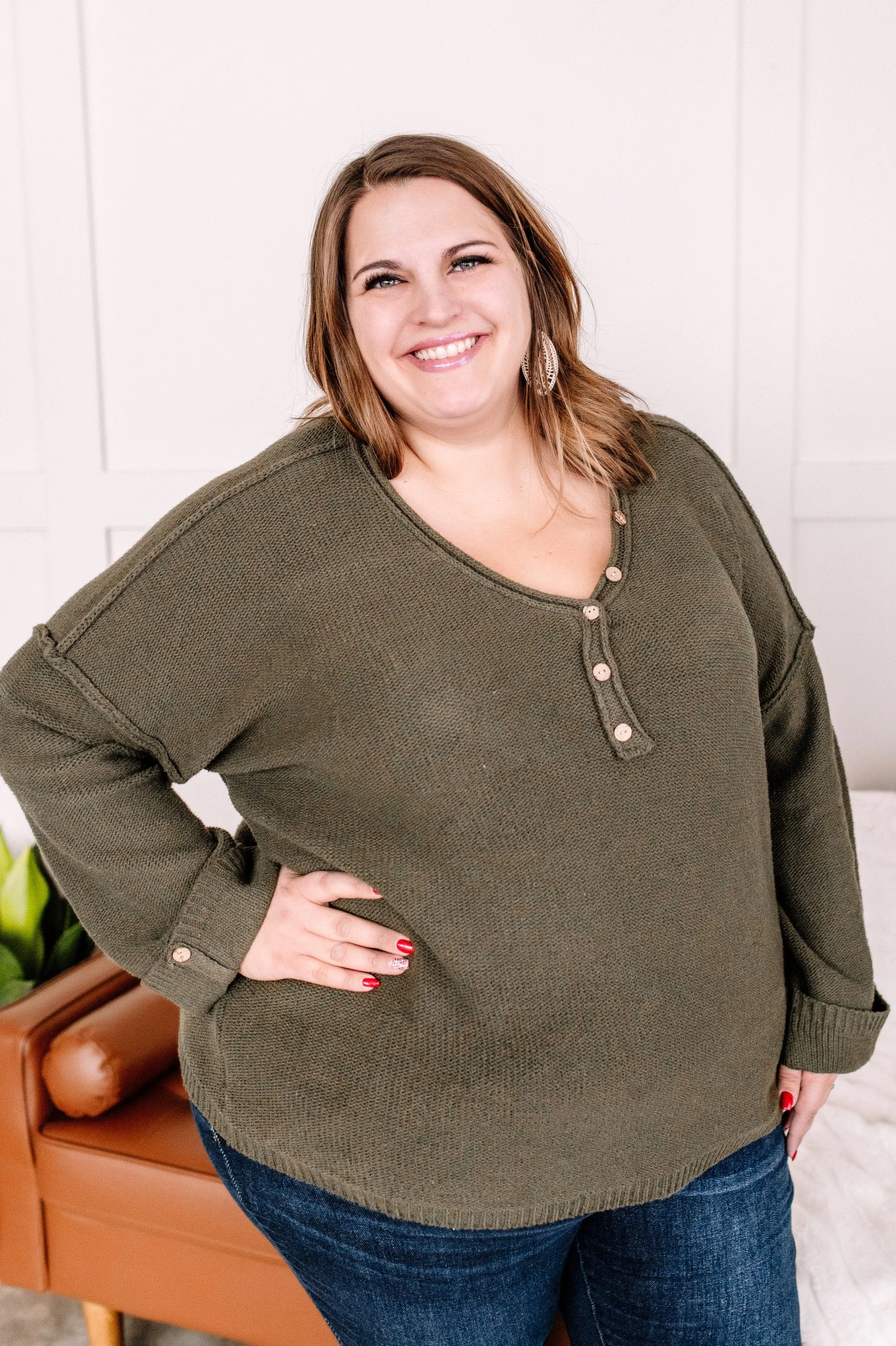 Winter Is Coming Sweater In Olive