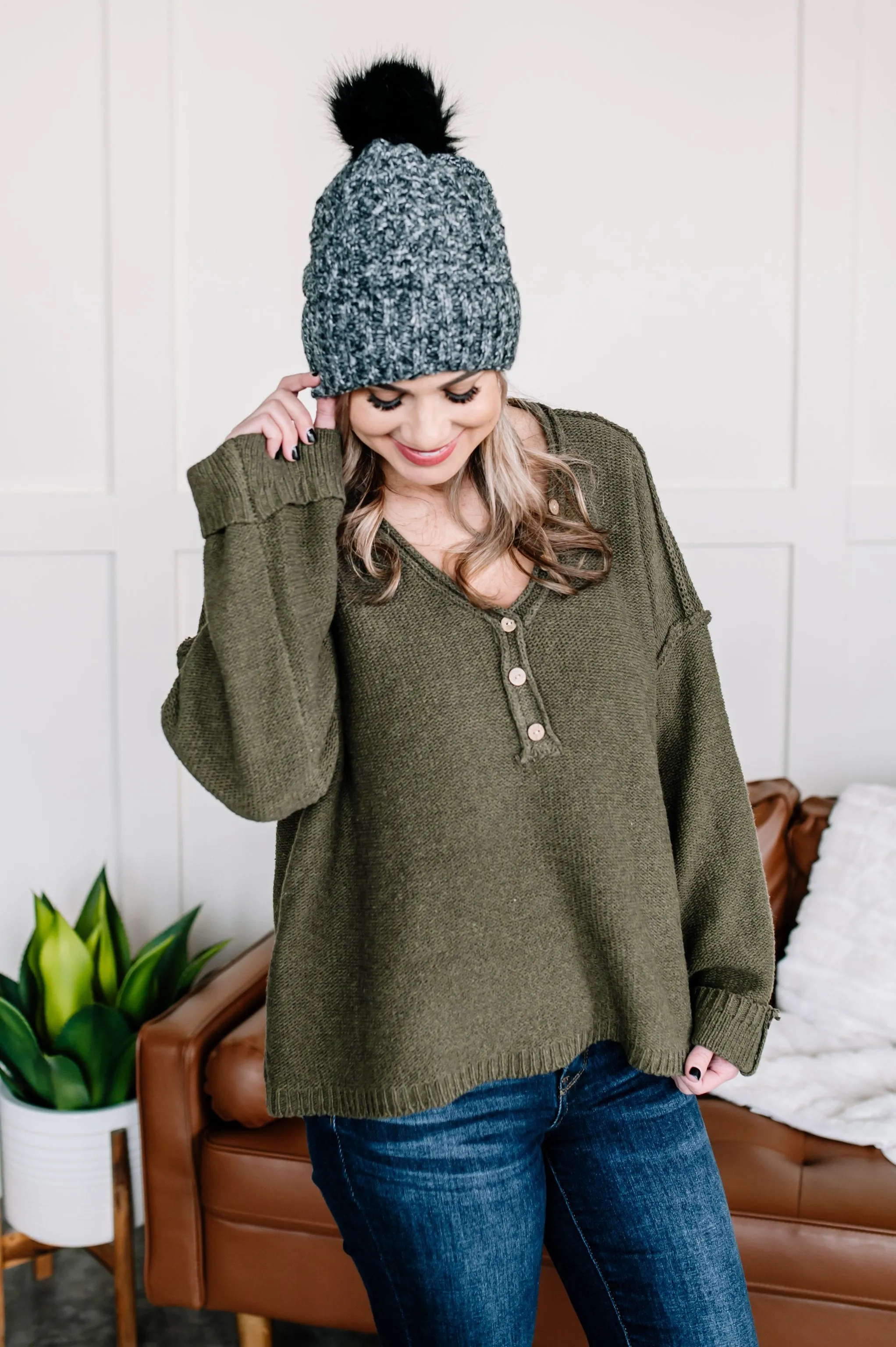 Winter Is Coming Sweater In Olive