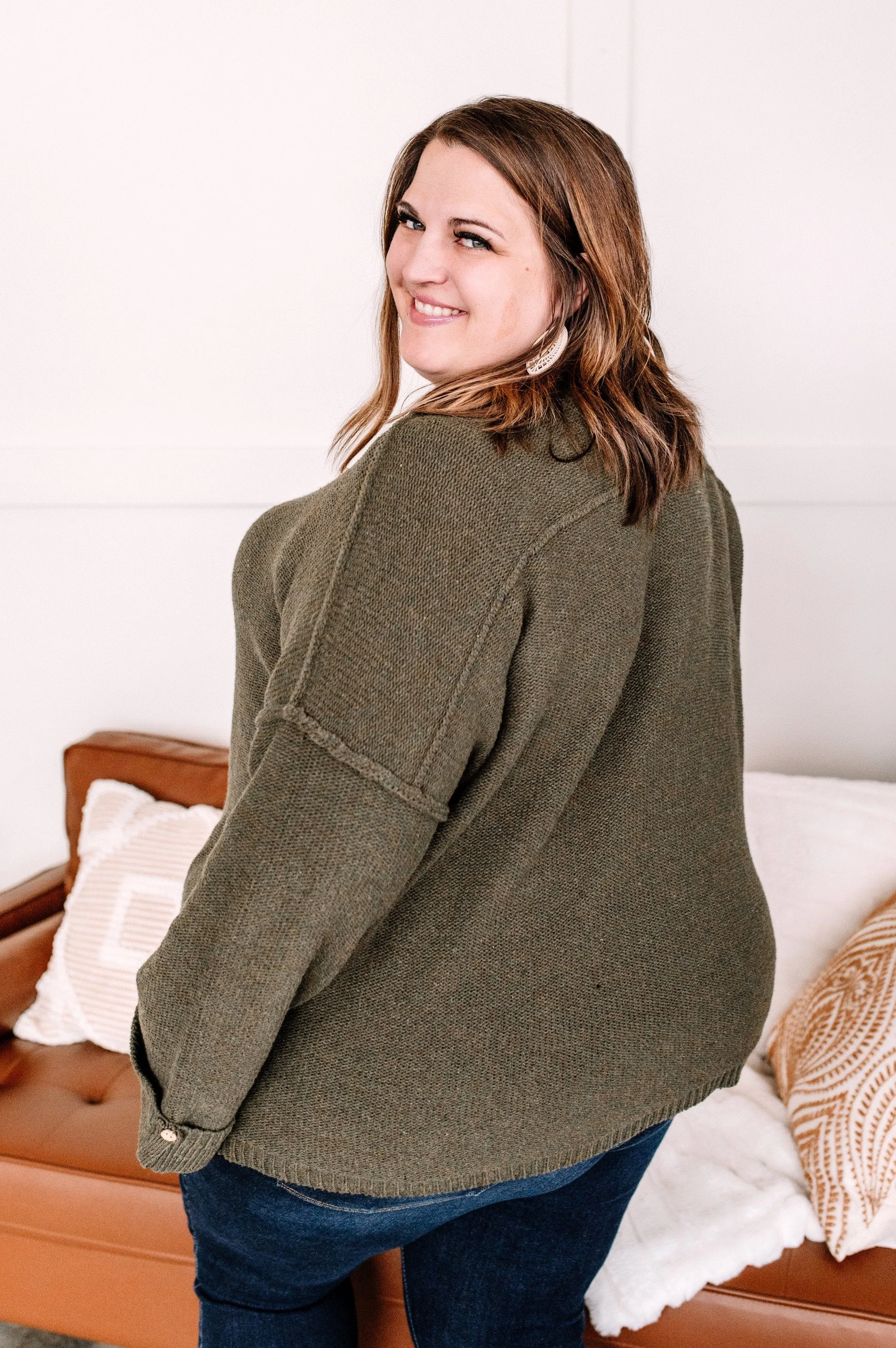 Winter Is Coming Sweater In Olive