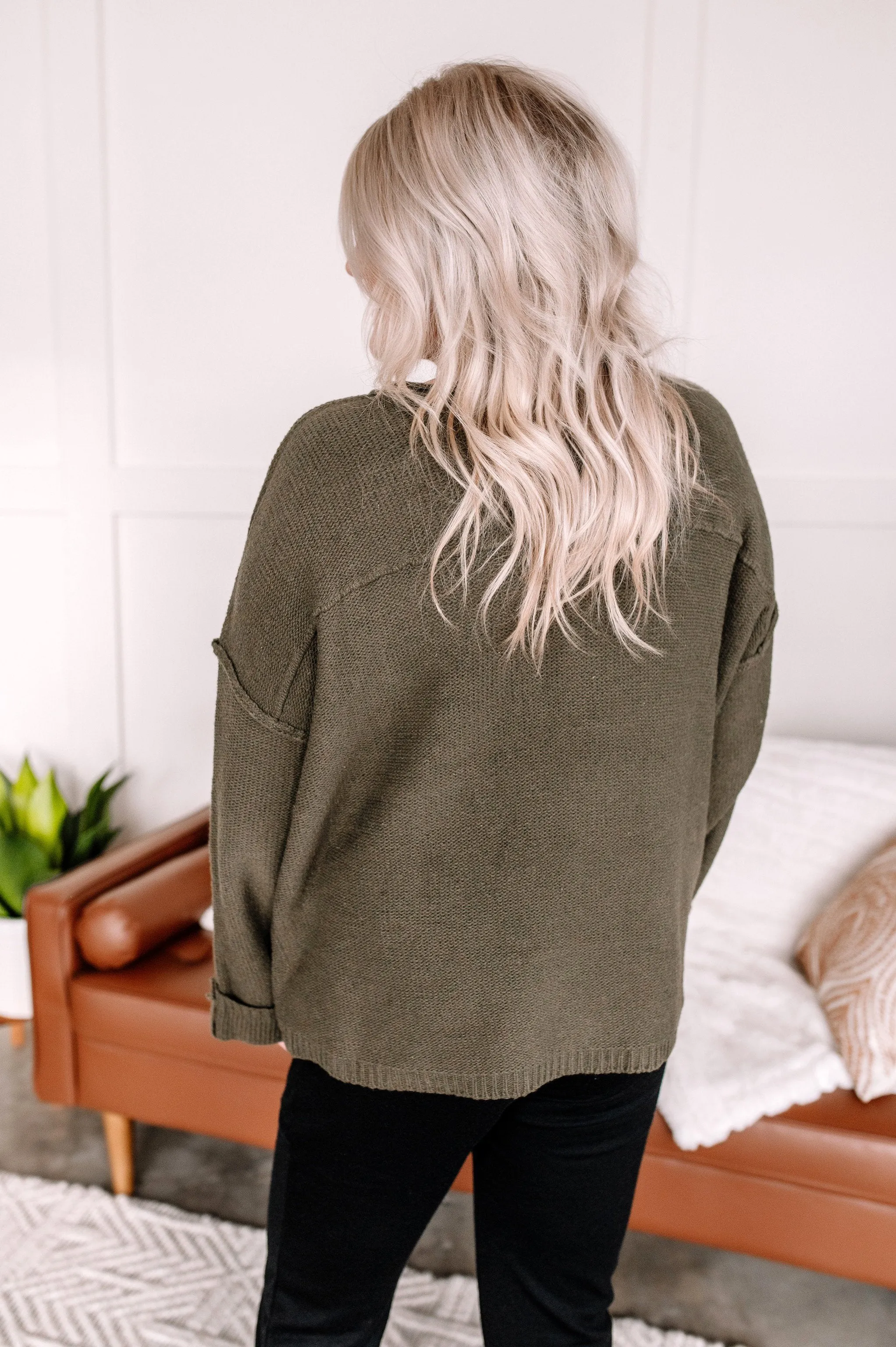 Winter Is Coming Sweater In Olive