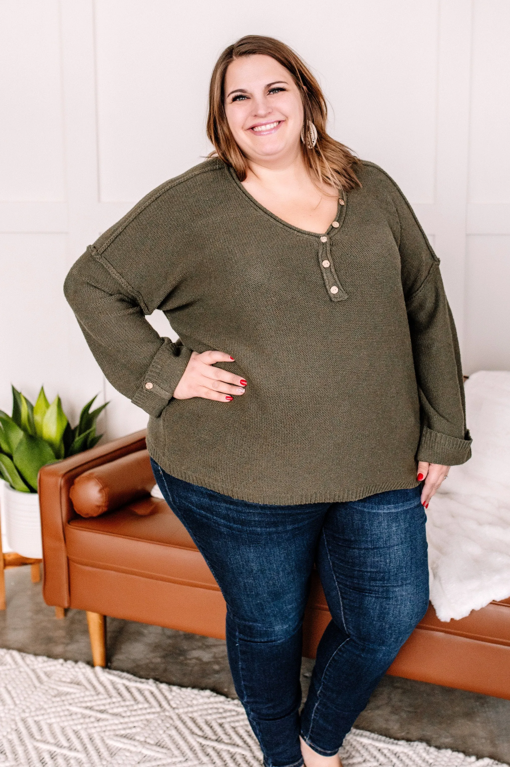 Winter Is Coming Sweater In Olive