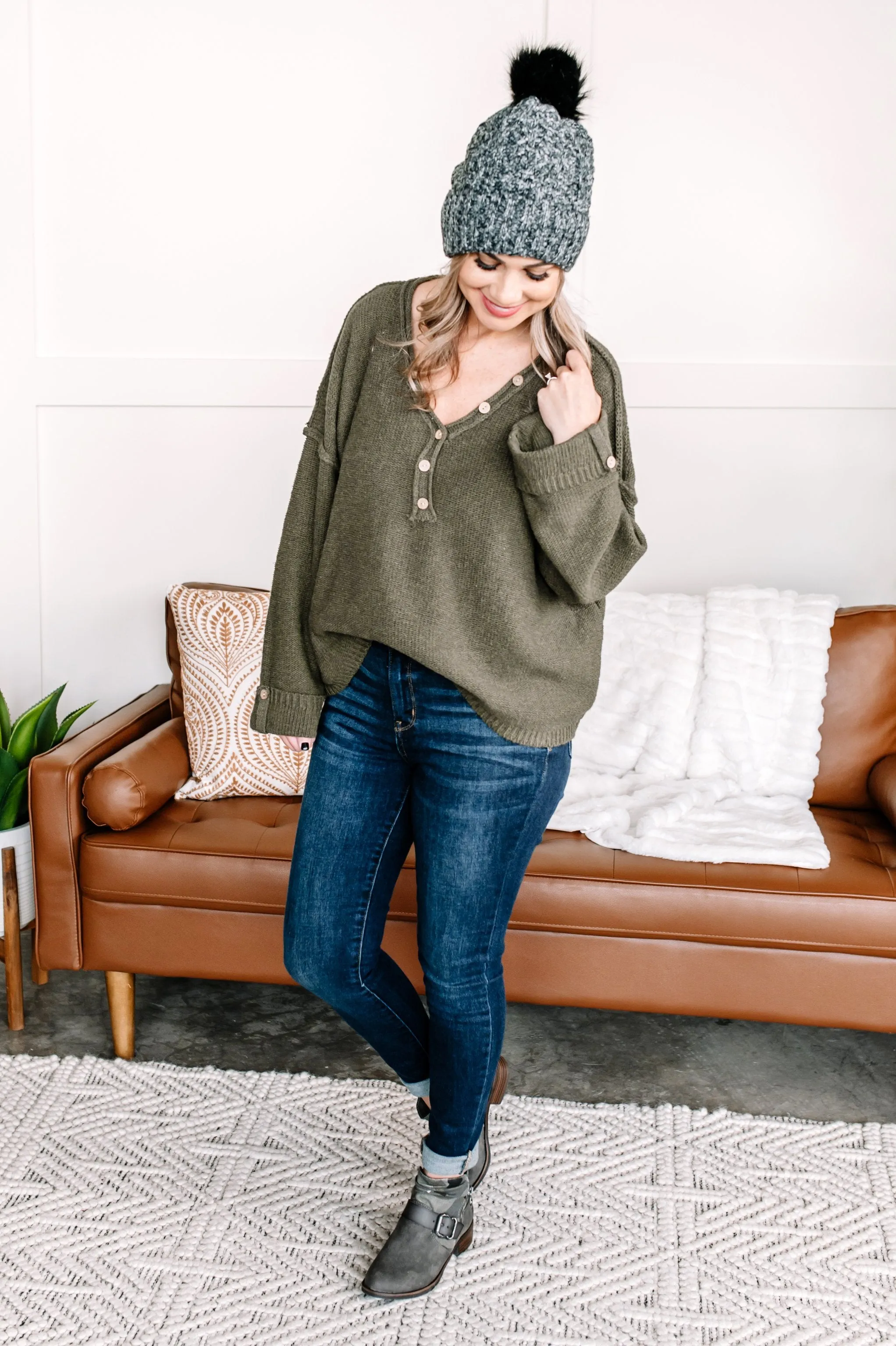 Winter Is Coming Sweater In Olive