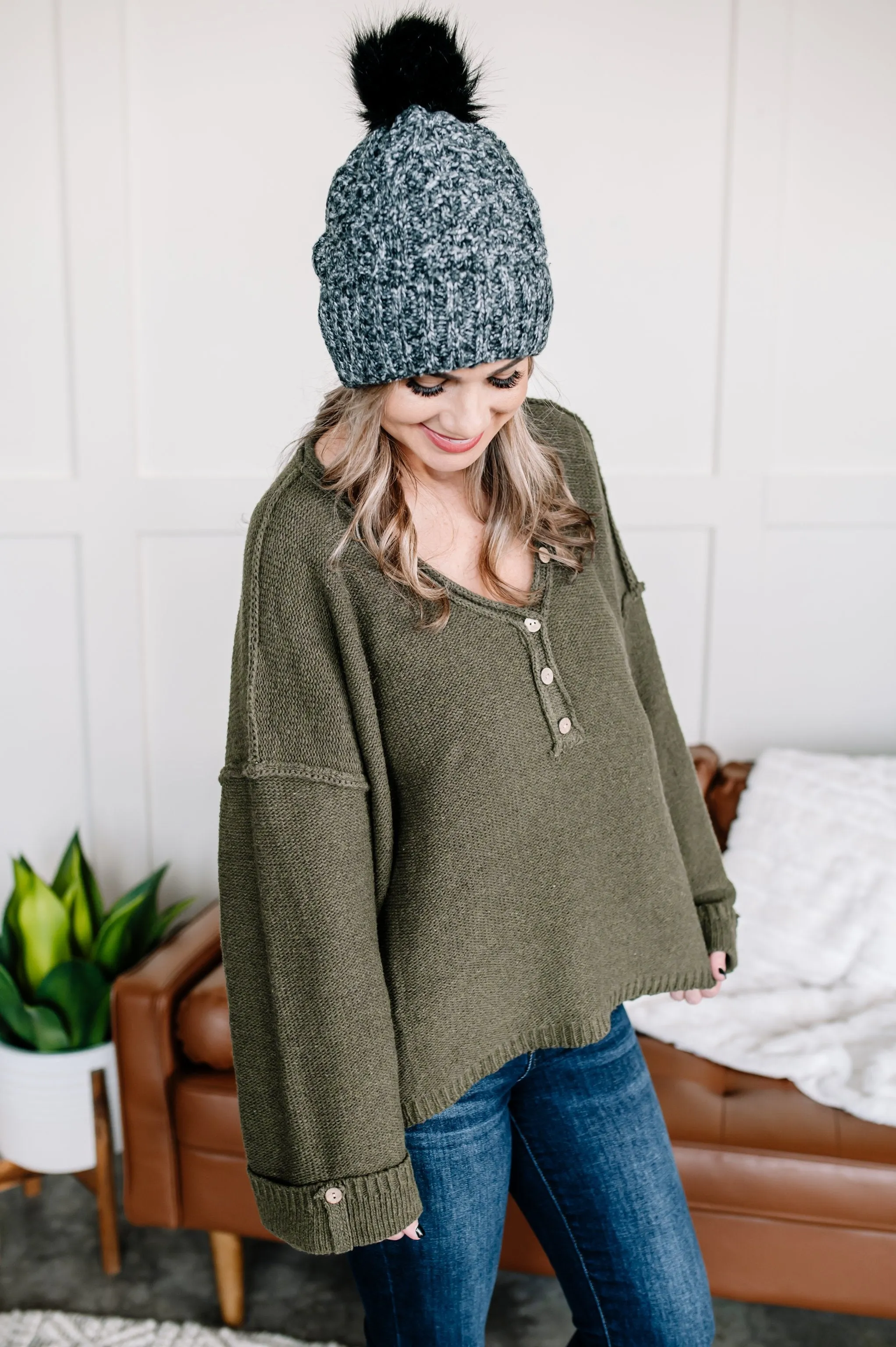 Winter Is Coming Sweater In Olive