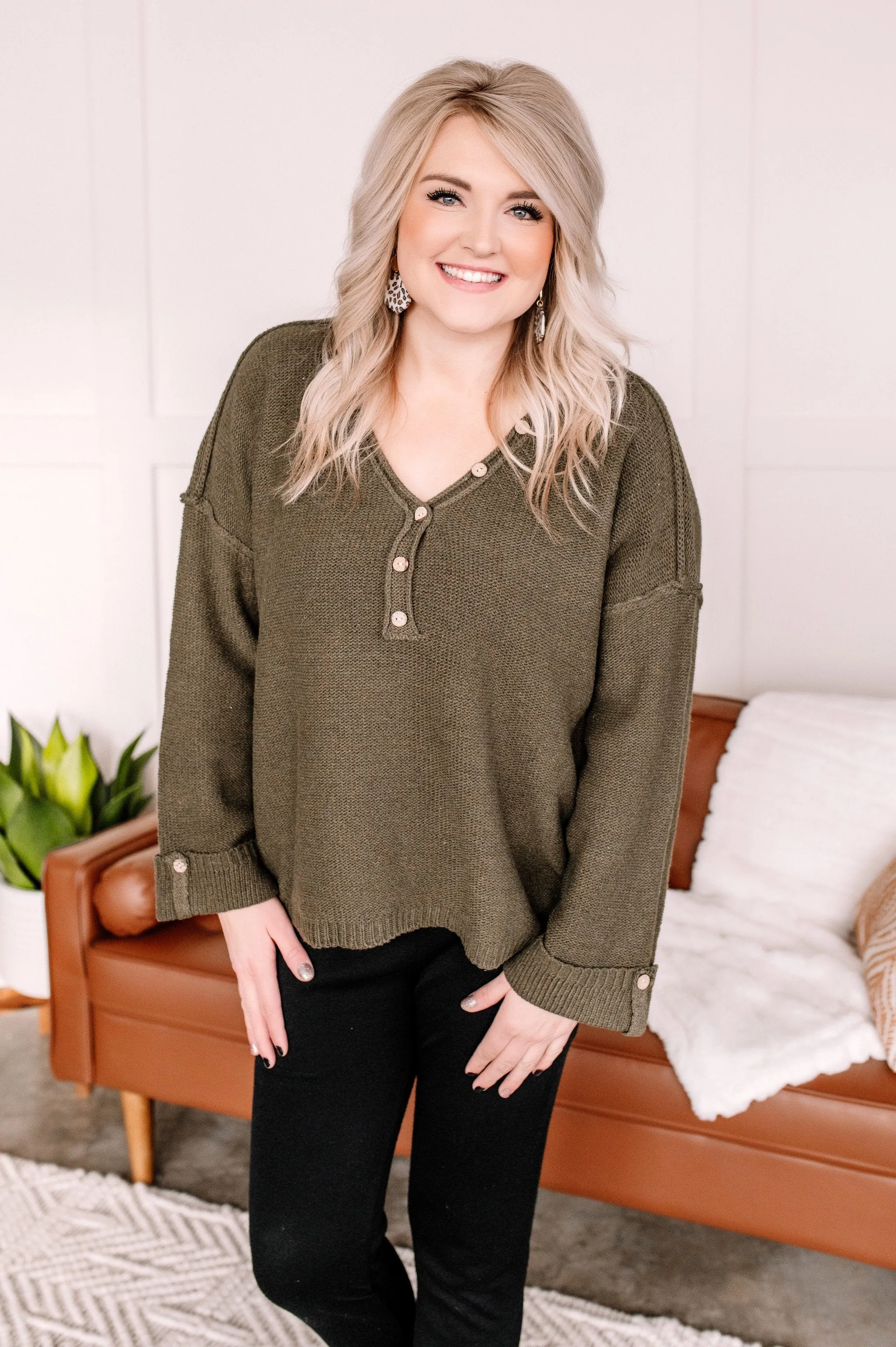 Winter Is Coming Sweater In Olive